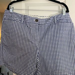 Lands End blue/white shorts cotten